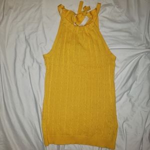 NWT Old Navy yellow halter top Size XS